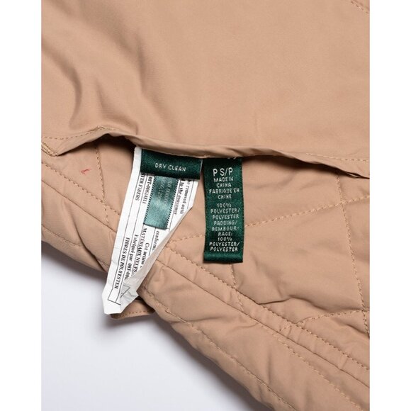 Lauren Ralph Lauren Womens Petite Small Reversible Quilted Zipper Vest Red Tan - Picture 7 of 8